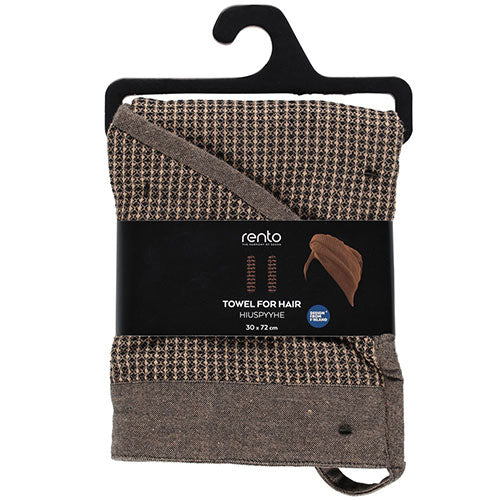 Rento Kenno Sauna Hair Towel, Cotton/Polyester, Brown