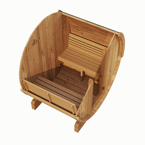 SaunaLife Model E6 ERGO-Series Backyard Sauna Barrel 59"x81", 3-person