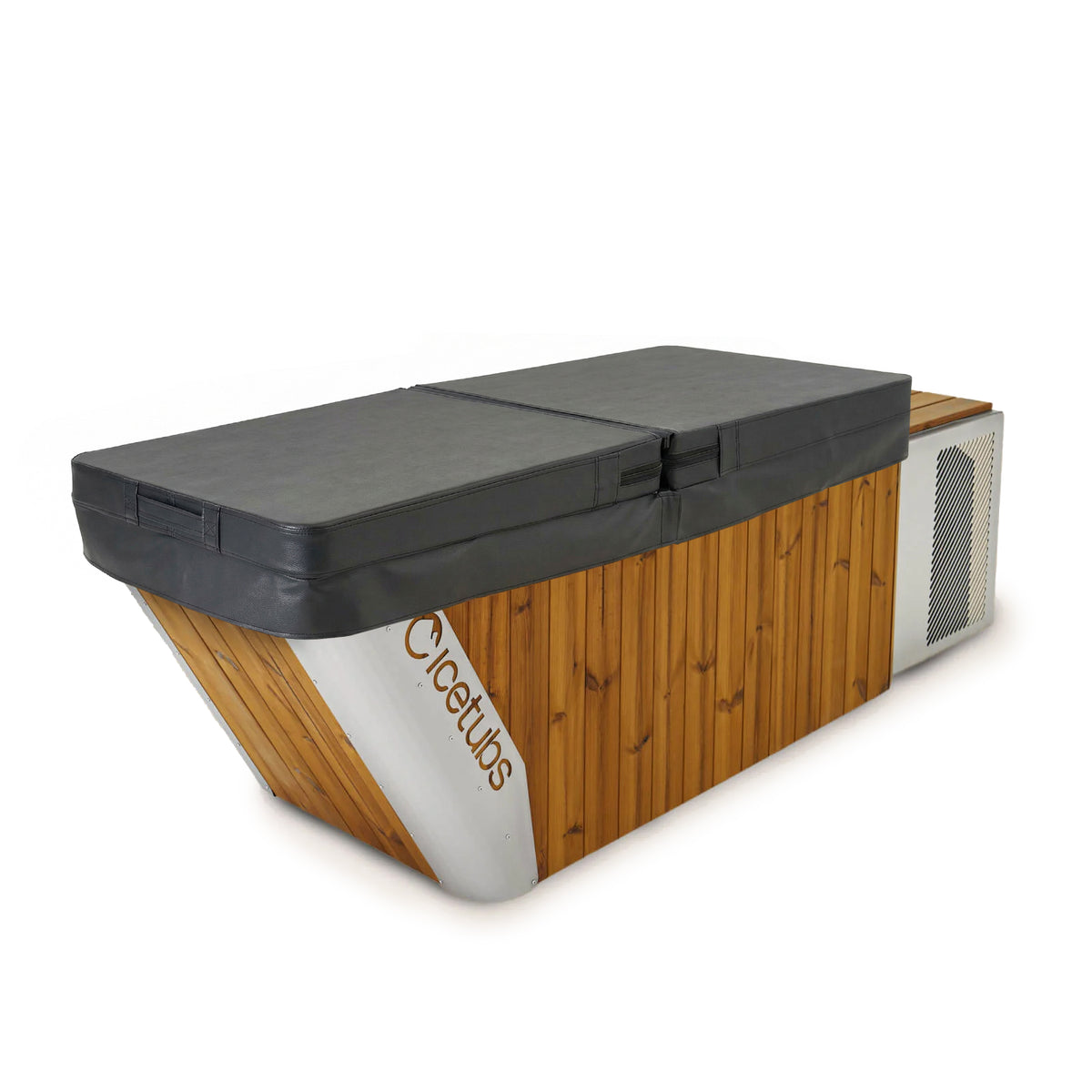 Icetubs IceBath Cold Plunge Immersion Bath, with Black Faux Leather Cover