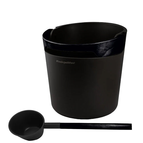 Harvia Helmi Sauna Bucket and Ladle - Chocolate