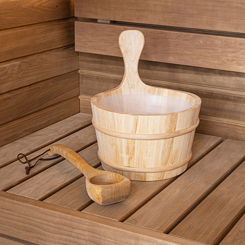 ProSaunas Wood Sauna Bucket 4L - Side View