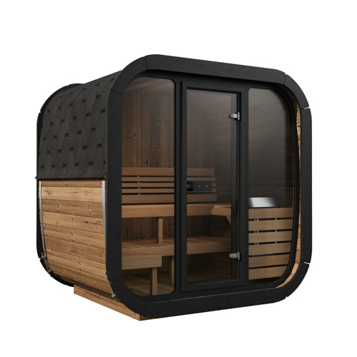 SaunaLife Model CL5G Cube-Series Outdoor Home Sauna Kit, Up to 4 Persons