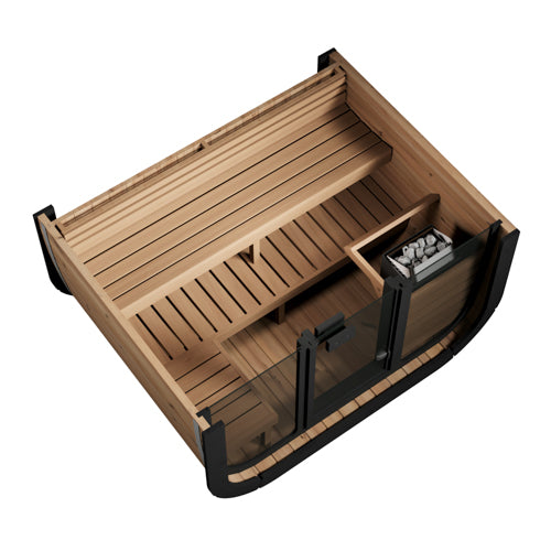 SaunaLife Model CL5G Cube-Series Outdoor Home Sauna Kit, Up to 4 Persons