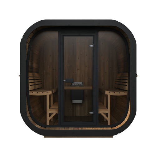 SaunaLife Model CL7G Cube-Series Outdoor Home Sauna Kit, Up to 6 Persons