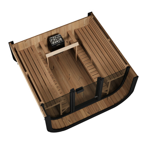 SaunaLife Model CL7G Cube-Series Outdoor Home Sauna Kit, Up to 6 Persons