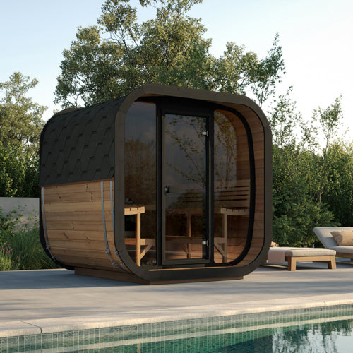 SaunaLife Model CL7G Cube-Series Outdoor Home Sauna Kit, Up to 6 Persons