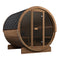 SaunaLife Model E8G | Large Barrel Sauna Full Glass Front