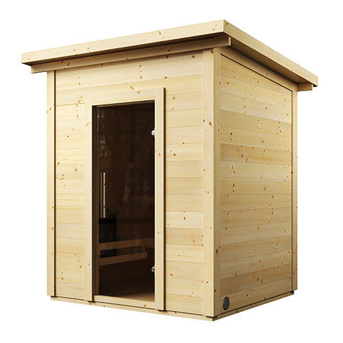 SaunaLife Model G2 Garden-Series Outdoor Home Sauna DIY Kit w/LED Light System, Up to 4 Persons