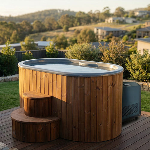 SaunaLife S2N Tub with AP-1 Chiller side
