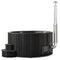 SaunaLife Model S6B | Wood-Burning Hot Tub Black