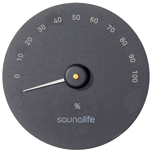 SaunaLife SaunaGear Hygrometer Hygrometer, Round, Black