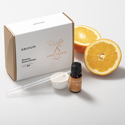 Saunum Aroma Oil Set Sweet Orange Aroma Oil with Reservoir, 10 mL
