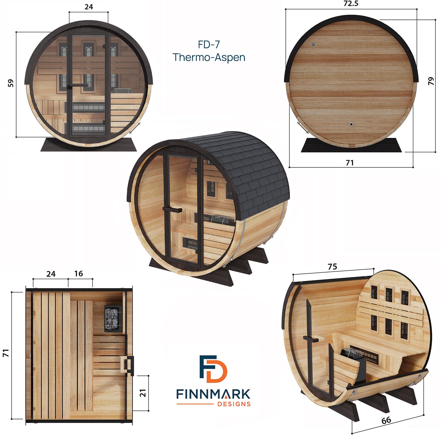 FD-7 Aspen barrel dimensions