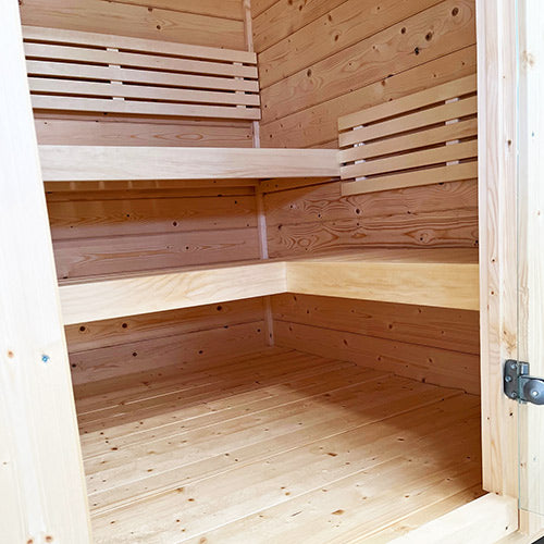SaunaLife Model G2 Garden-Series Outdoor Home Sauna DIY Kit w/LED Light System, Up to 4 Persons