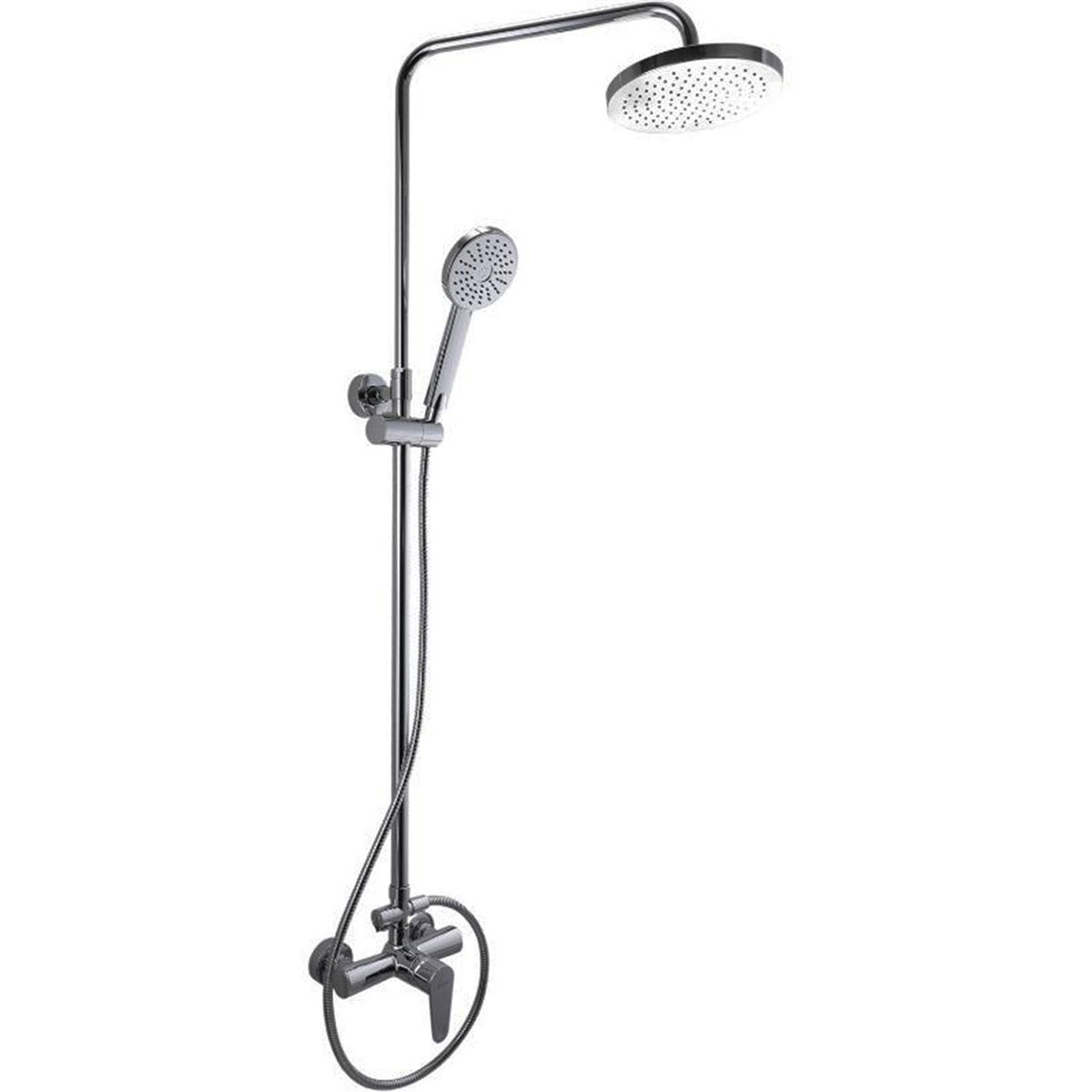 SaunaLife Barrel Shower Model R3 Rain-Series Outdoor Barrel Shower Kit 53"Wx90"H