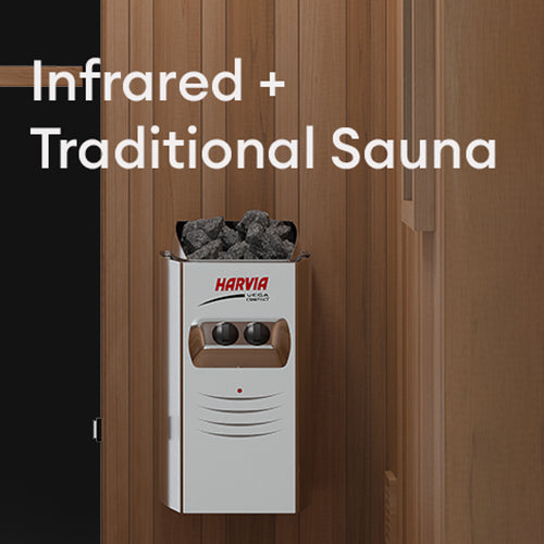 Finnmark FD-4 Trinity Infrared & Steam Sauna Combo - 2-Person Home Sauna with Infrared & Traditional Heater 48
