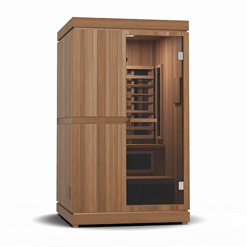 Finnmark FD-4 Trinity Infrared & Steam Sauna Combo - 2-Person Home Sauna with Infrared & Traditional Heater 48